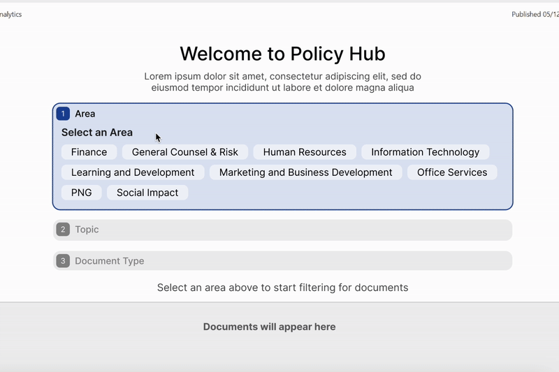 Lemonyard Policy Hub UX